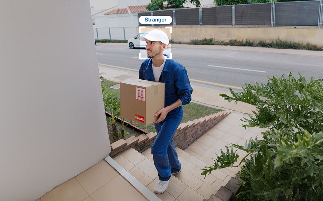 Tapo facial recognition flagging an unknown visitor as a stranger